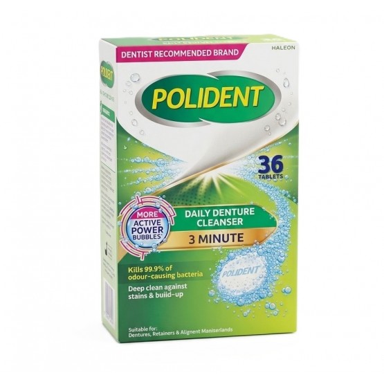 Polident Denture Cleansing Tablets 3 Minutes 36's